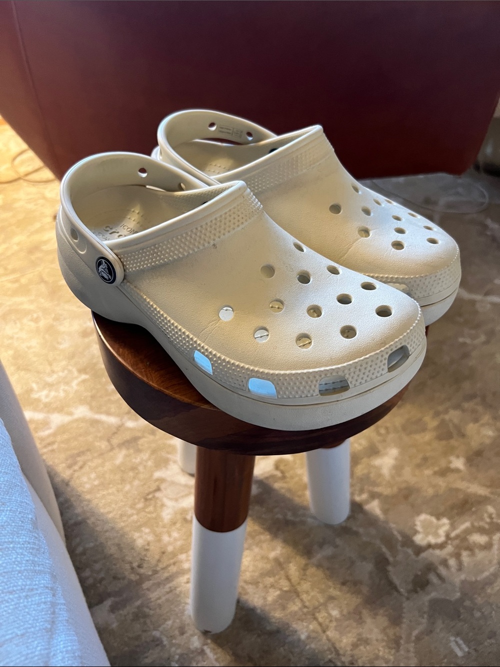 CROCS Classic Platform Clog in Bone - 7 - Picture 3 of 7